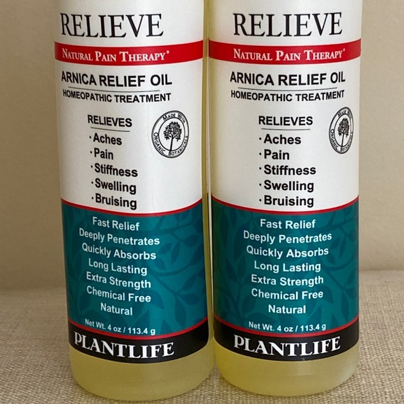 Lot of 2 PlantLife Homeopathic Arnica Relief Oil - 4 oz - Picture 2 of 7